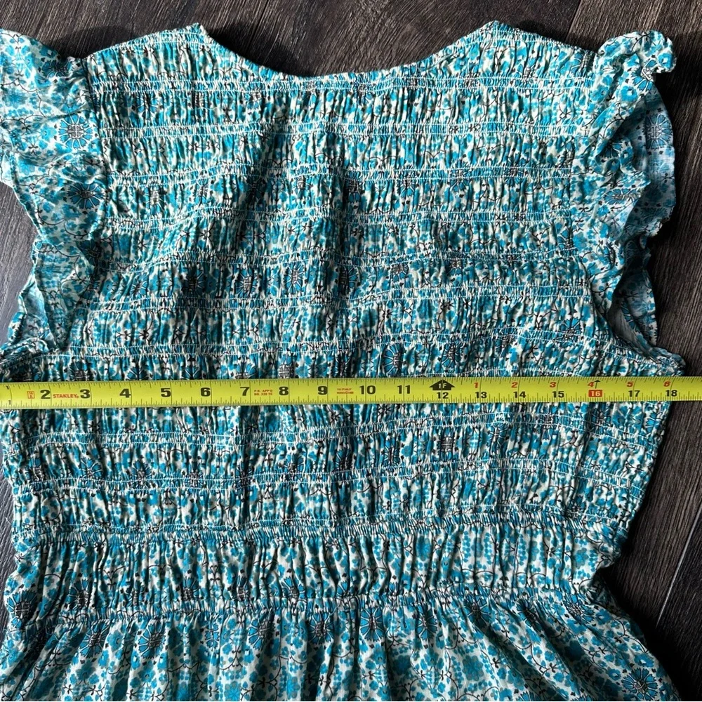 Anthropologie Floral V-Neck Midi Dress size Med - Picture 2 of 11